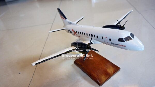 Model of Saab 340 Rex Airlines Aircraft with detailed craftsmanship.